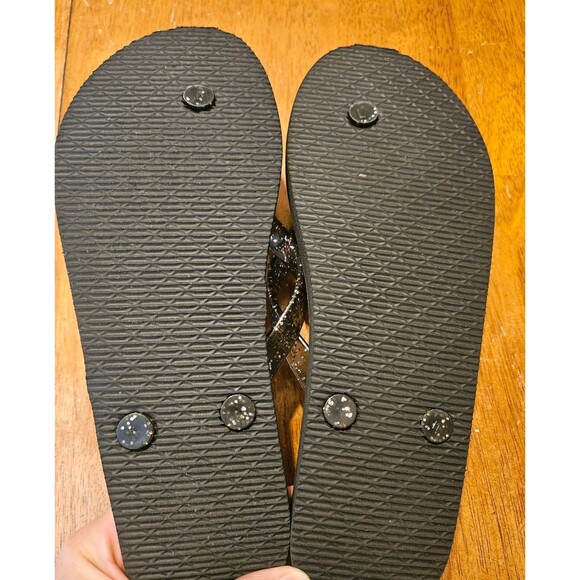 Sandals Flip Flops Black & White Daytona Speedway Racing Size 9 - Picture 4 of 4